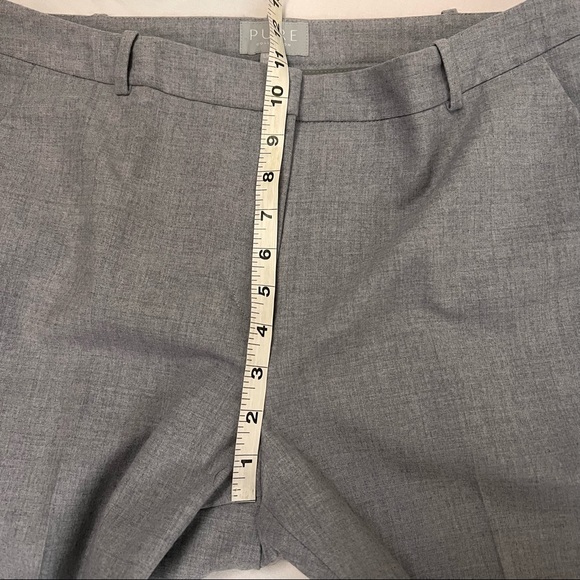 PURE Collection gray wool slim ankle pants - Picture 5 of 10